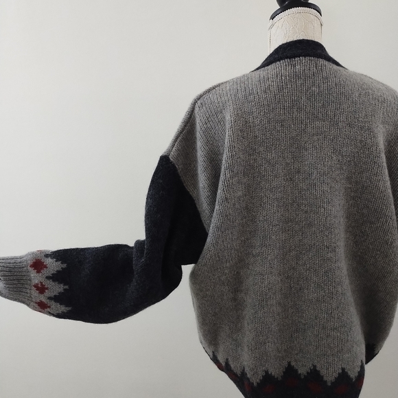 STRUCTURE LONG SLEEVE WOOL CARDIGAN SWEATER - Picture 9 of 16